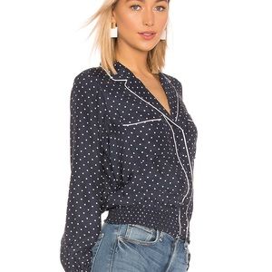NWT FRAME smocked dot pj blouse - brand new!